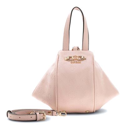 GUESS Anise Top Handle Pouch Light Rose Logo