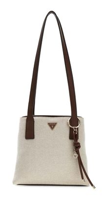 GUESS Alice Small Tote Natural / Espresso