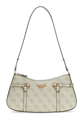 GUESS Leona Logo Shoulder Bag Sage Logo