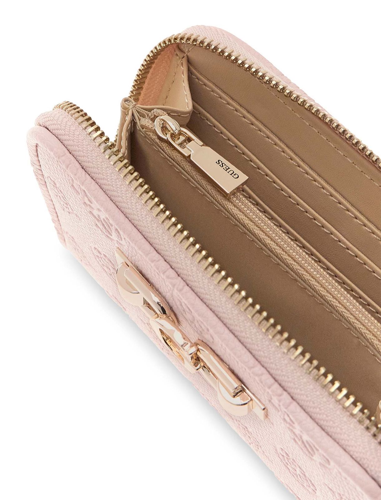 GUESS Anise SLG Zip Around Wallet M Light Rose Logo GUESS Anise SLG Zip Around Wallet M Light Rose Logo
