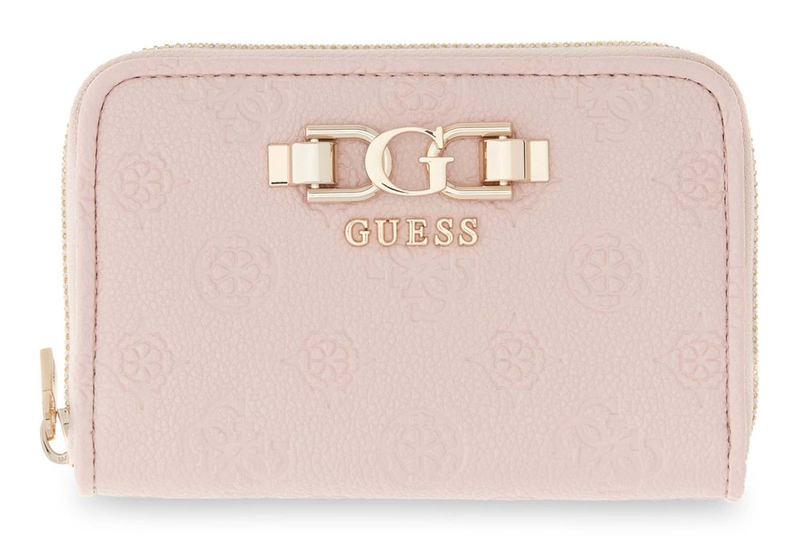 GUESS Anise SLG Zip Around Wallet M Light Rose Logo
