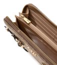GUESS Leona Logo SLG Zip Around Wallet L Latte Logo