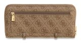 GUESS Leona Logo SLG Zip Around Wallet L Latte Logo