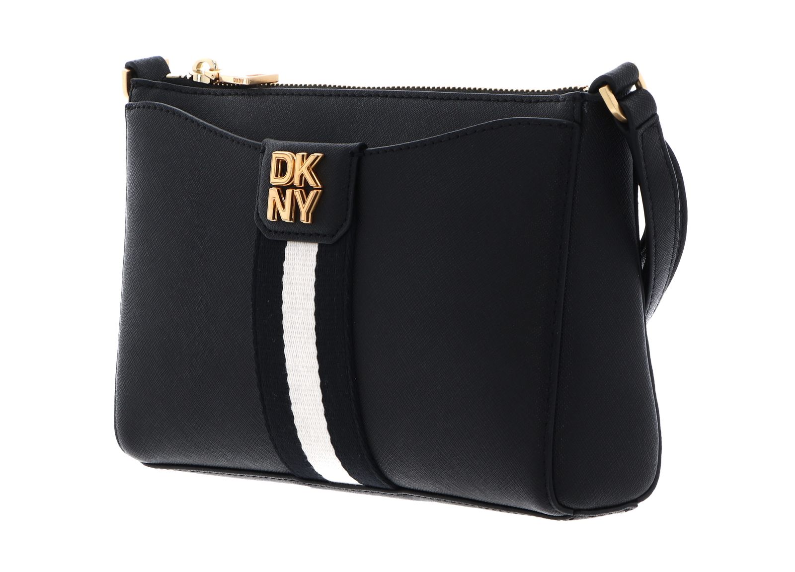 DKNY Nuri Top Zip Crossbody Blk / Gold DKNY Nuri Top Zip Crossbody Blk / Gold