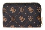 GUESS Emelie Logo SLG Zip Around Wallet M Espresso Logo