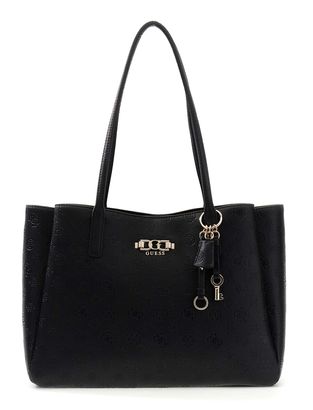 GUESS Anise Multi Compartment Tote Black Logo