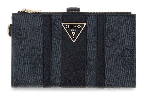 GUESS Laurel II SLG Double Zip Organizer Coal Logo