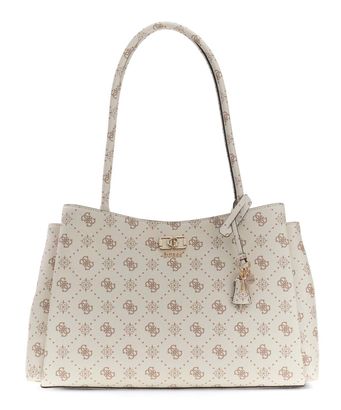 GUESS Emelie Logo Girlfriend Carryall Vanilla Logo