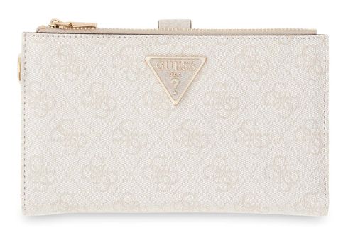 GUESS Laurel II SLG Double Zip Organizer Bone Logo