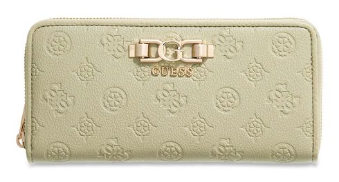 GUESS Anise SLG Zip Around Wallet L Sage Logo