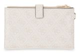 GUESS Laurel II SLG Double Zip Organizer Bone Logo