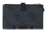 GUESS Laurel II SLG Double Zip Organizer Coal Logo