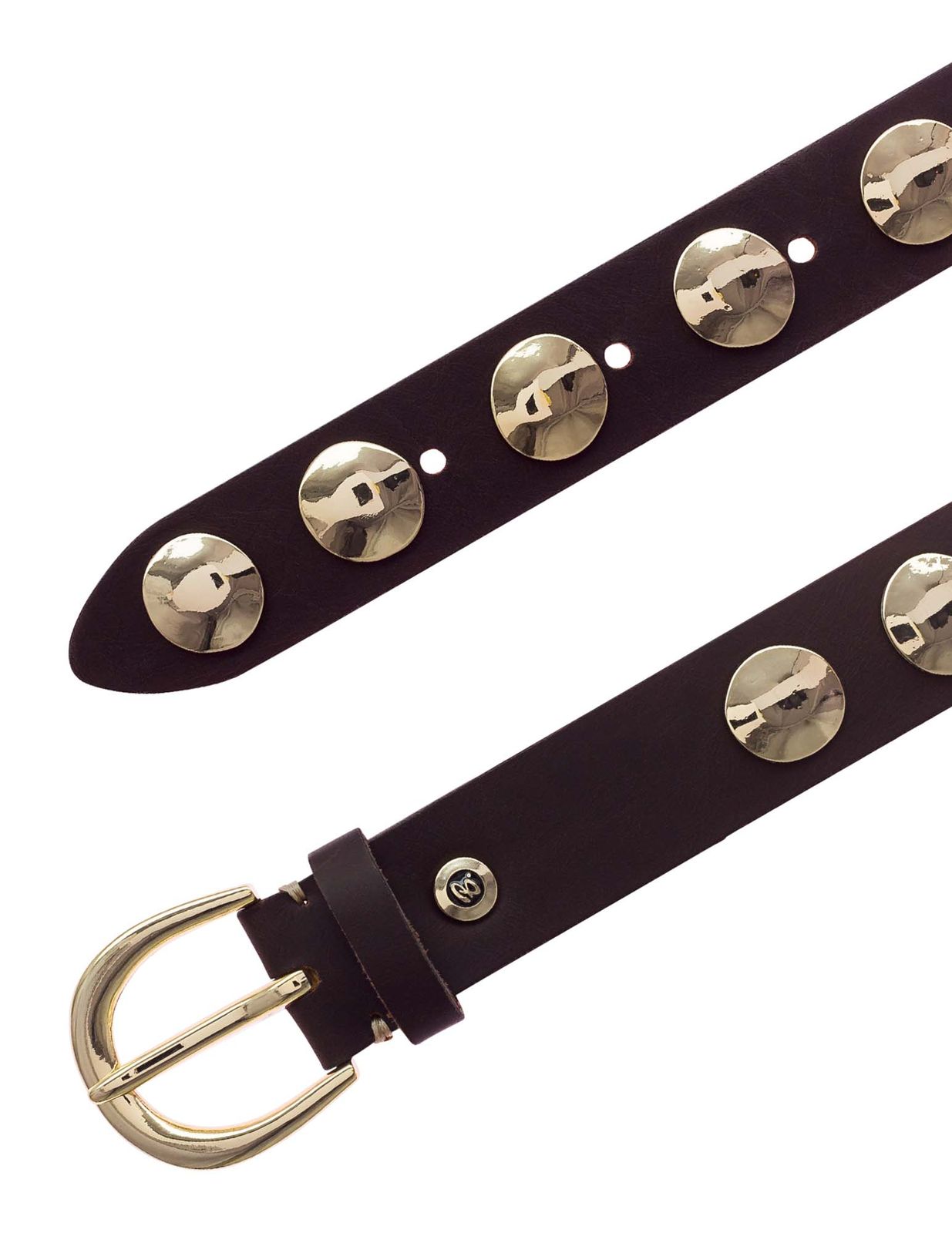 b.belt Luna Gold Leather Belt W90 Dark Brown b.belt Luna Gold Leather Belt W90 Dark Brown