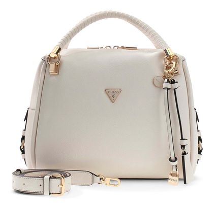GUESS Danya Satchel Cream White