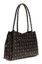 GUESS Emelie Logo Girlfriend Carryall Espresso Logo