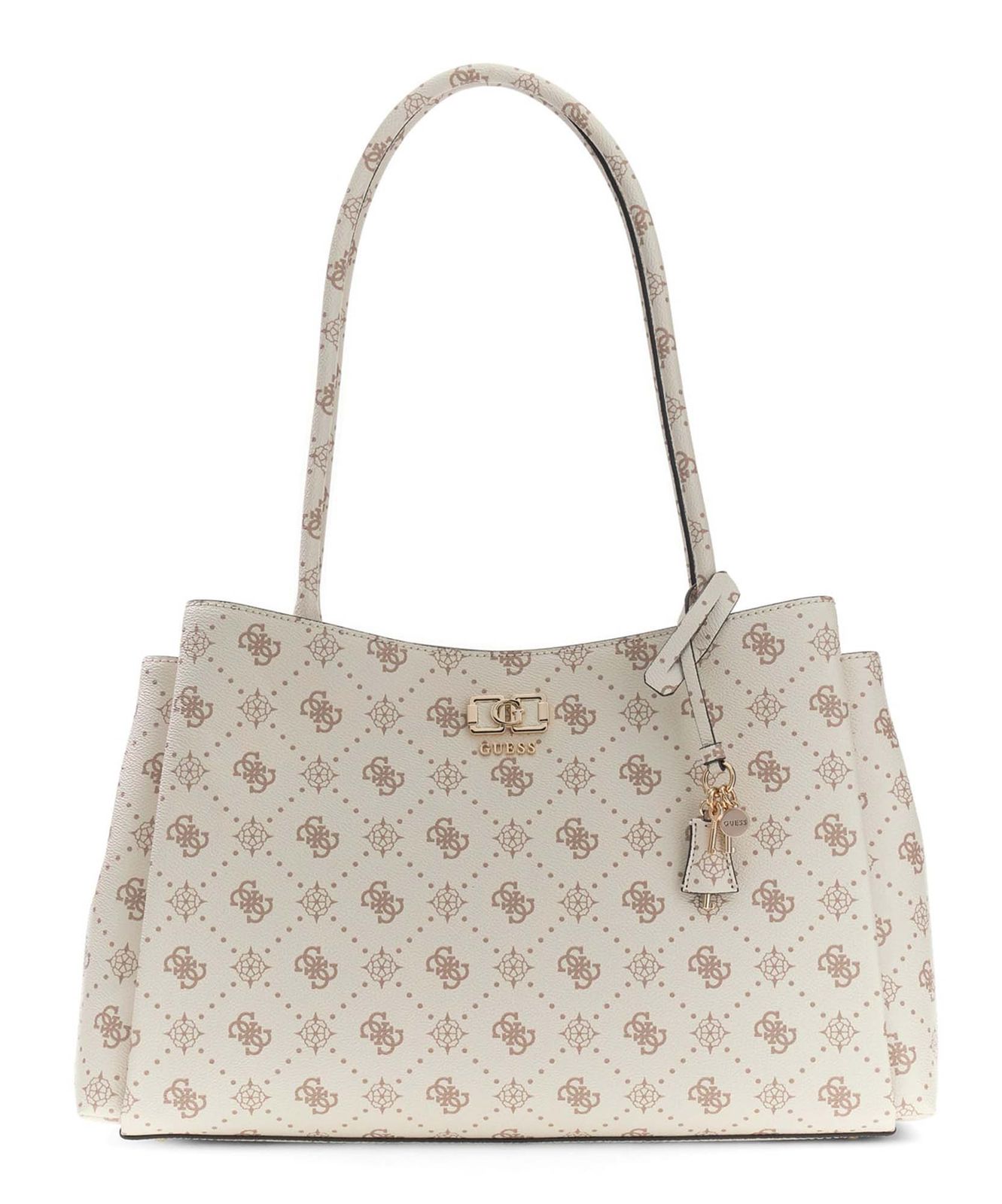 GUESS Emelie Logo Girlfriend Carryall Vanilla Logo