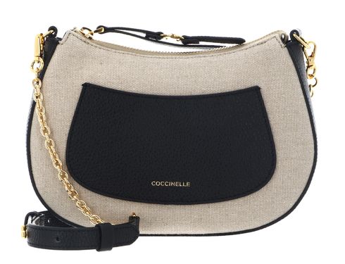 COCCINELLE C-Easy Canvas Mini Crossover Bag Natural / Noir