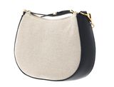 COCCINELLE C-Easy Canvas Mini Crossover Bag Natural / Noir COCCINELLE C-Easy Canvas Mini Crossover Bag Natural / Noir