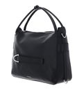COCCINELLE Gretel Ribbon Handbag Grained Leather Noir