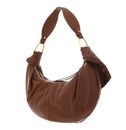 COCCINELLE Furoshiki Handbag puffy Smooth Leather Cognac