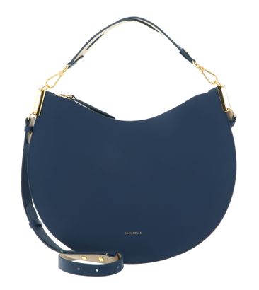 COCCINELLE Sunup Handbag Double Grainy Leather Deep Blue / Sandshell