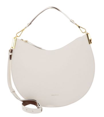 COCCINELLE Sunup Handbag Double Grainy Leather Pearl / Cognac