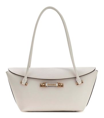 GUESS Sophia Shoulder Satchel Cream White