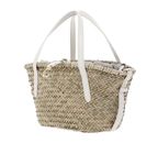 COCCINELLE C-Me Summer Straw Handbag Natural / Pearl