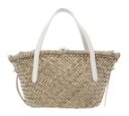 COCCINELLE C-Me Summer Straw Handbag Natural / Pearl