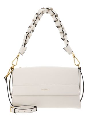 COCCINELLE Boheme Grana Double Shoulder Bag Pearl / Cognac COCCINELLE Boheme Grana Double Shoulder Bag Pearl / Cognac