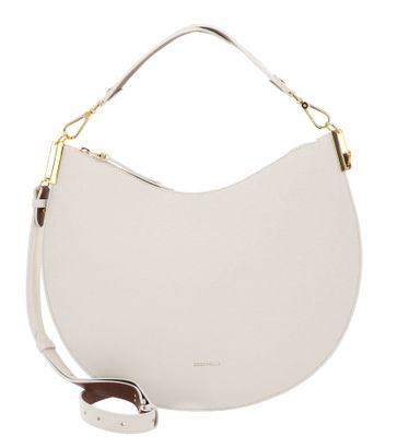 COCCINELLE Sunup Handbag Double Grainy Leather Pearl / Cognac