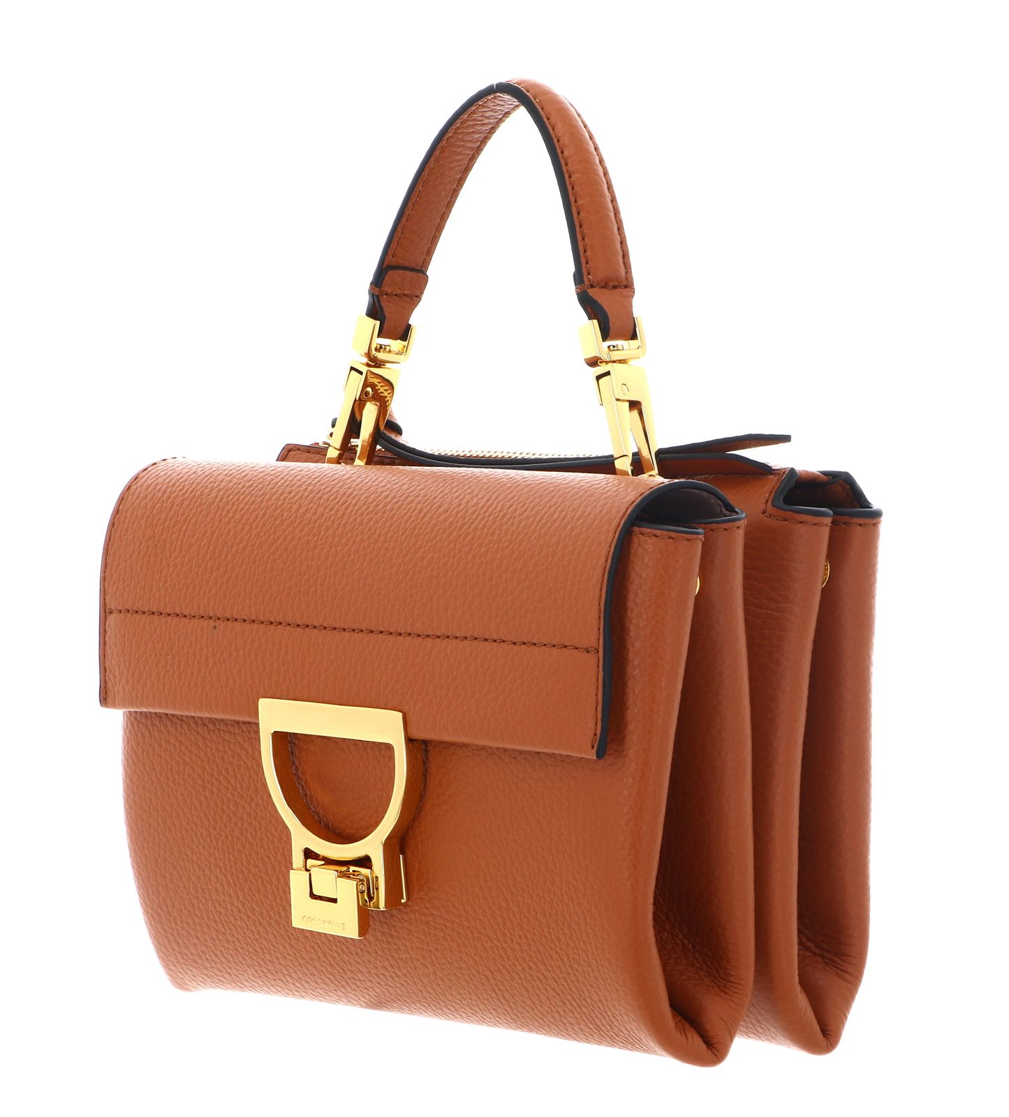 COCCINELLE Arlettis Handbag Grainy Leather Crab COCCINELLE Arlettis Handbag Grainy Leather Crab