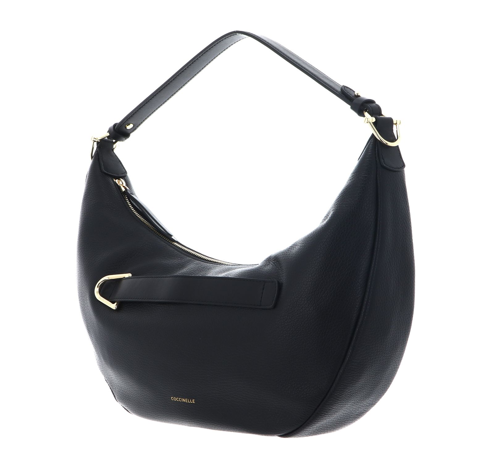 COCCINELLE Paki Handbag Leather Noir / Noir COCCINELLE Paki Handbag Leather Noir / Noir
