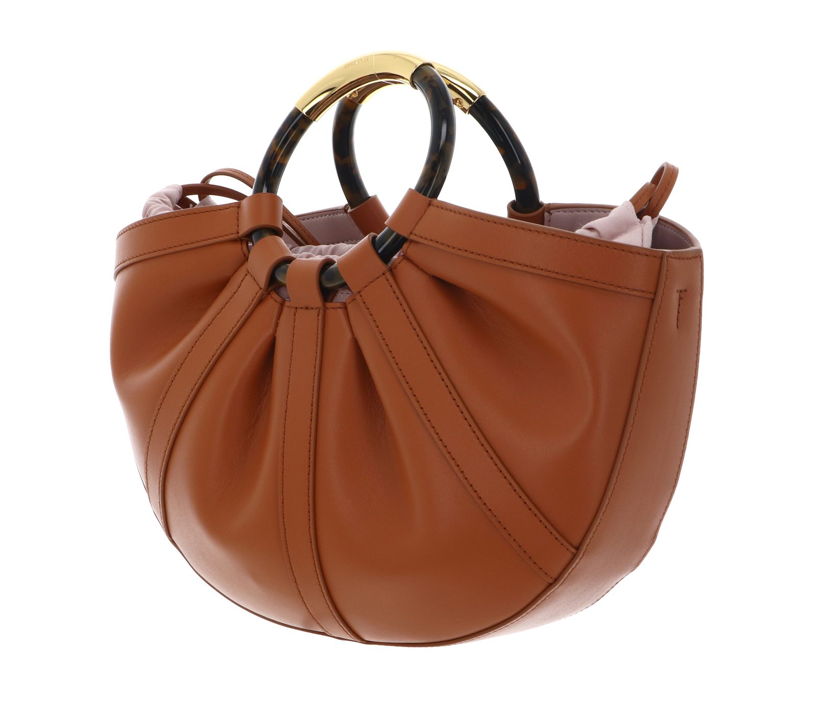 COCCINELLE Shell Handbag Smooth Leather Crab COCCINELLE Shell Handbag Smooth Leather Crab
