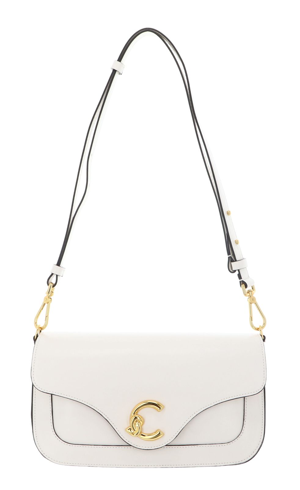 COCCINELLE C-Me Calf Shoulder Bag Pearl