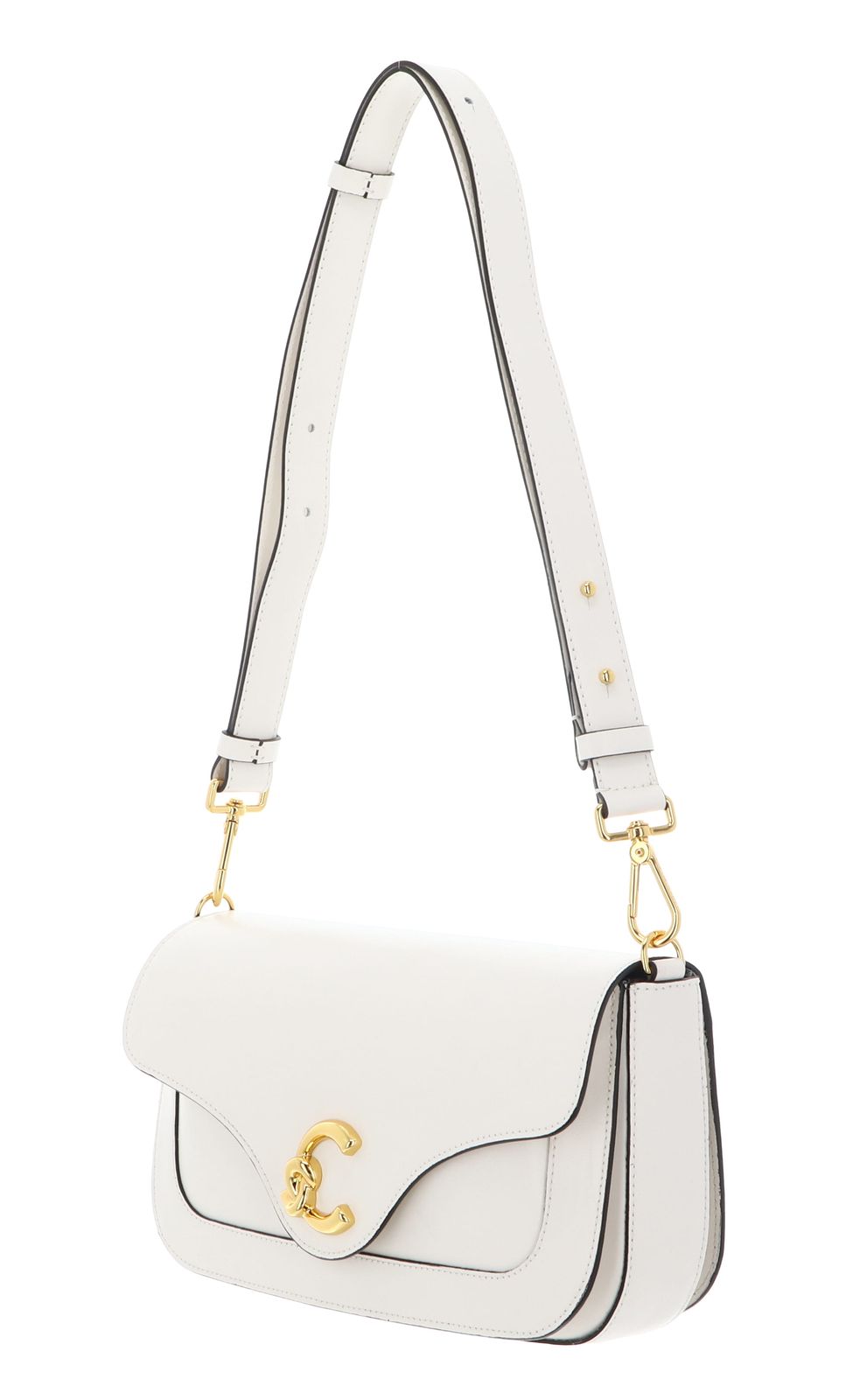 COCCINELLE C-Me Calf Shoulder Bag Pearl COCCINELLE C-Me Calf Shoulder Bag Pearl