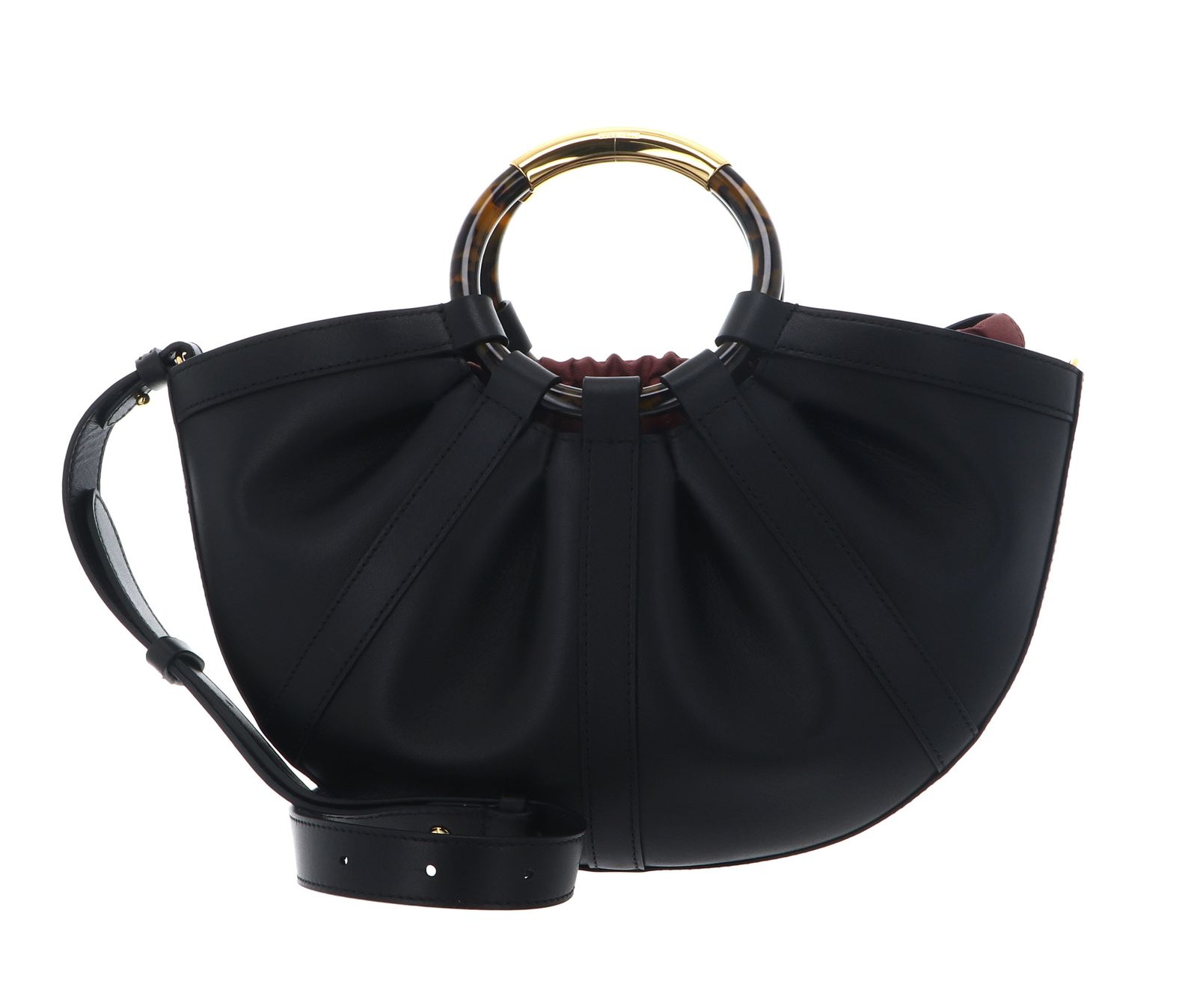COCCINELLE Shell Handbag Smooth Leather Noir