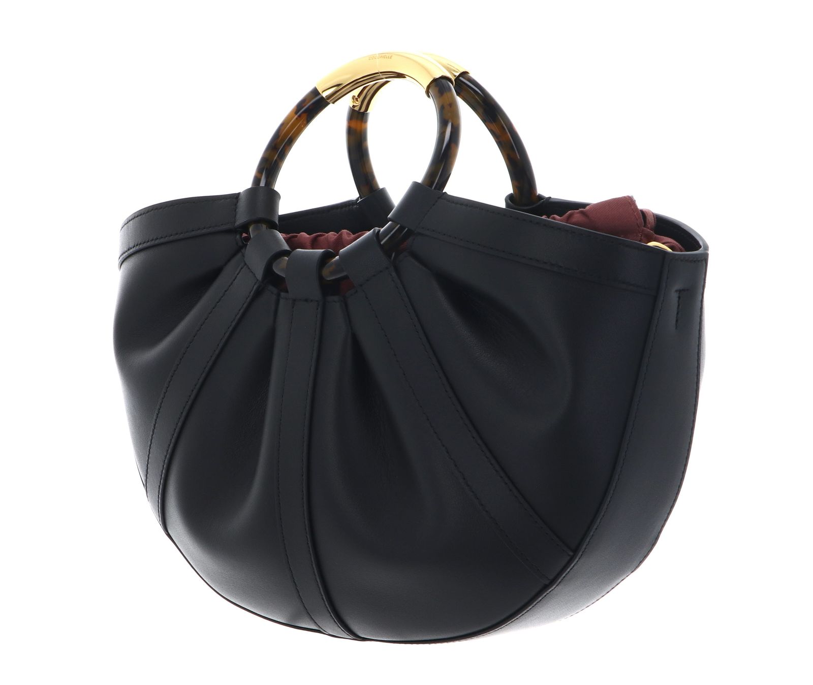 COCCINELLE Shell Handbag Smooth Leather Noir COCCINELLE Shell Handbag Smooth Leather Noir