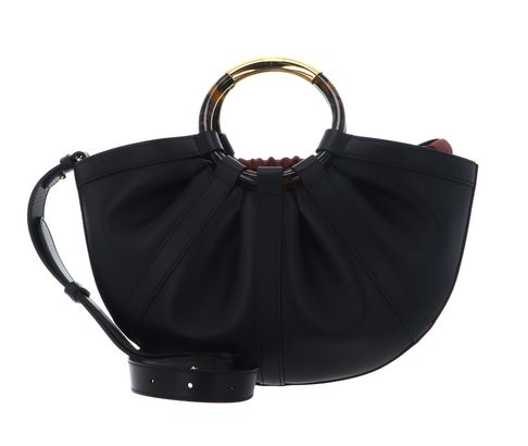 COCCINELLE Shell Handbag Smooth Leather Noir COCCINELLE Shell Handbag Smooth Leather Noir