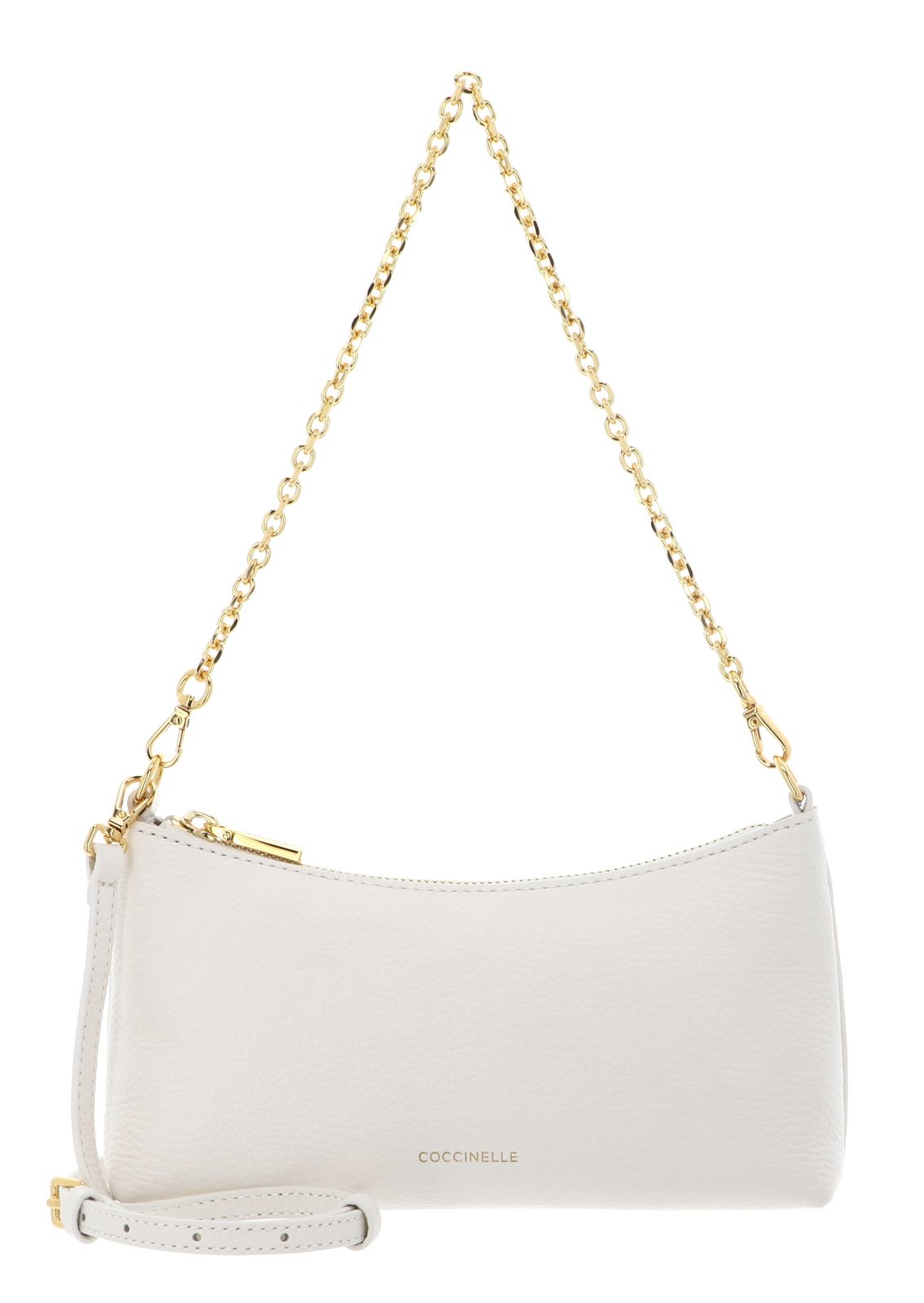 COCCINELLE Aura Mini Bag Grained Leather Pearl