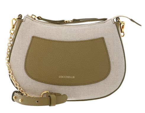 COCCINELLE C-Easy Canvas Mini Crossover Bag Natural / Seagrass