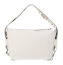 COCCINELLE Gretel Ribbon Crossbody Bag Grained Leather Pearl COCCINELLE Gretel Ribbon Crossbody Bag Grained Leather Pearl