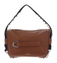 COCCINELLE Gretel Ribbon Crossbody Bag Grained Leather Cognac
