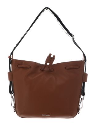 COCCINELLE Gretel Ribbon Crossbody Bag Cognac