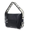 COCCINELLE Gretel Ribbon Crossbody Bag Grained Leather Noir COCCINELLE Gretel Ribbon Crossbody Bag Grained Leather Noir