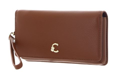COCCINELLE C-Me Envelopes Grained Leather Cognac
