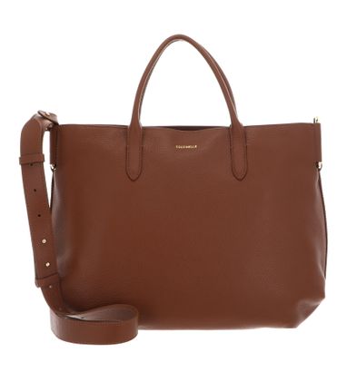 COCCINELLE Rebekka Handbag Grained Leather Cognac
