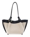 COCCINELLE Finn Canvas Handbag Natural / Noir