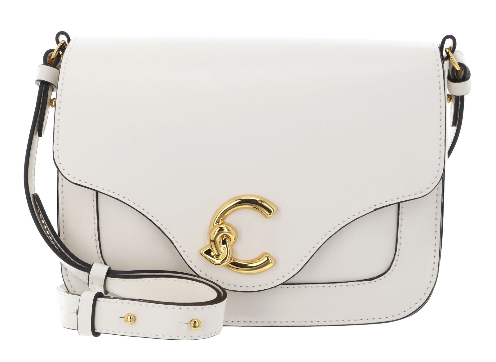 COCCINELLE C-Me Calf Crossbody Bag M Pearl
