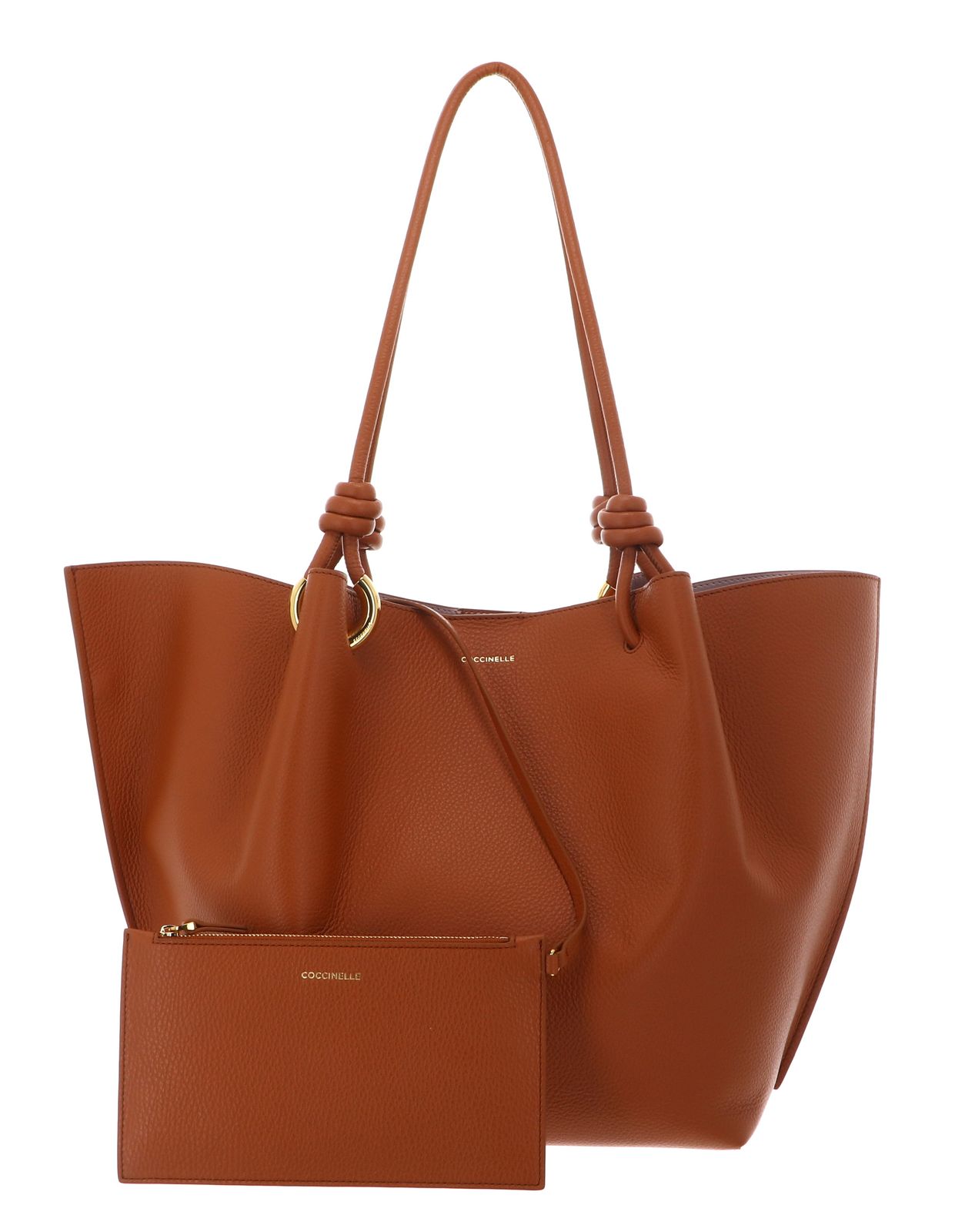 COCCINELLE Finn Handbag Grained Leather Crab COCCINELLE Finn Handbag Grained Leather Crab